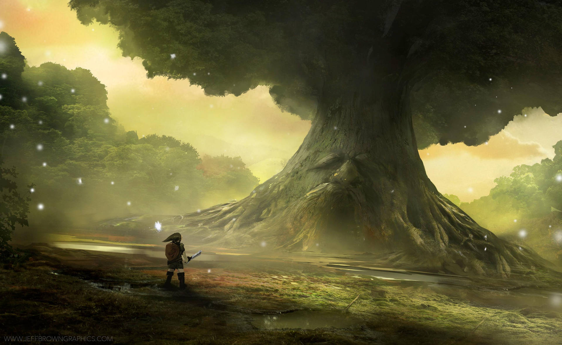 Great Deku Tree Zelda Background