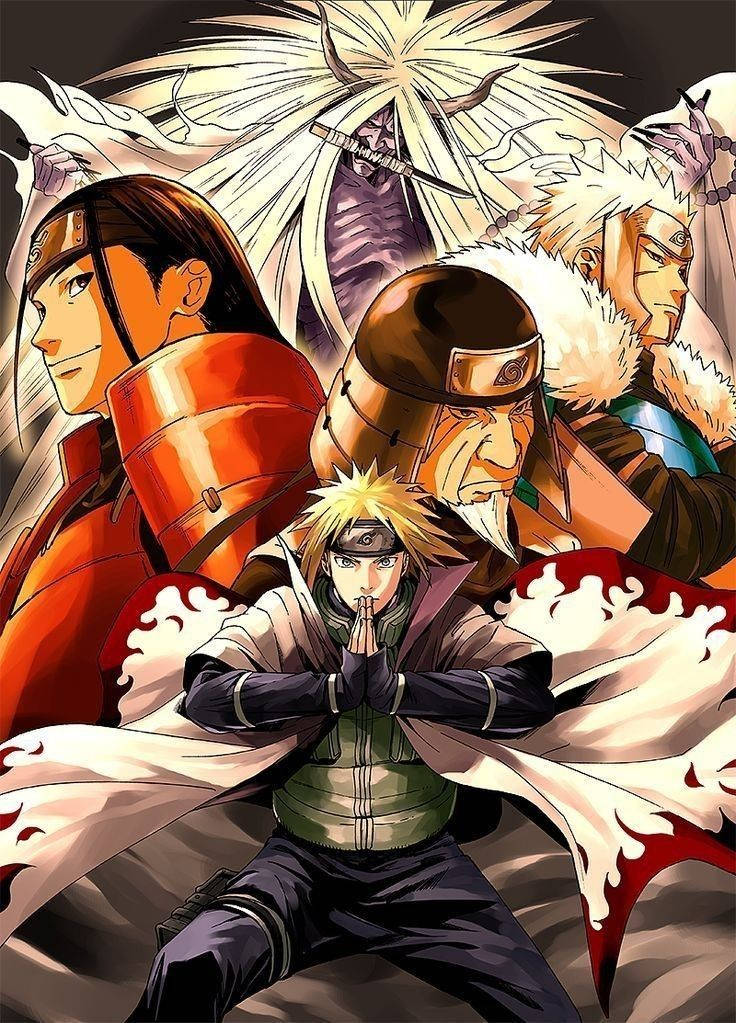 Great Naruto Hokage And Death Reaper Illustration