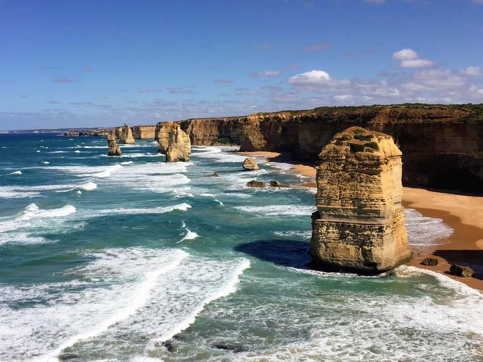 Great Ocean Road With Twelve Apostles In Victoria Australia Background