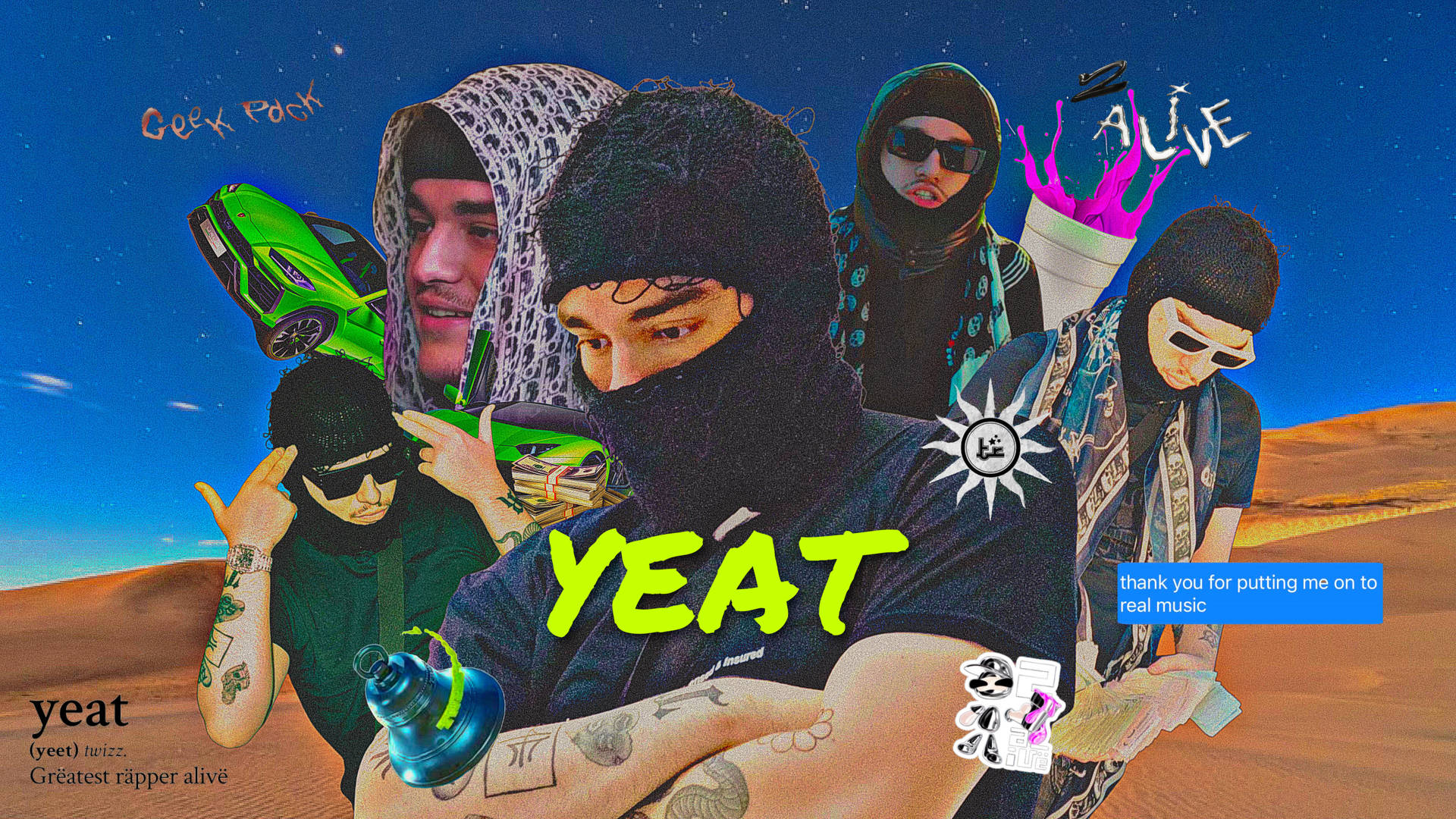 Greatest Rapper Alive Yeat Poster Background