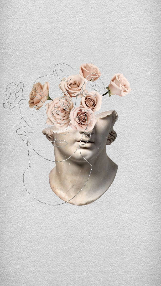 Greek Aesthetic Roses Background