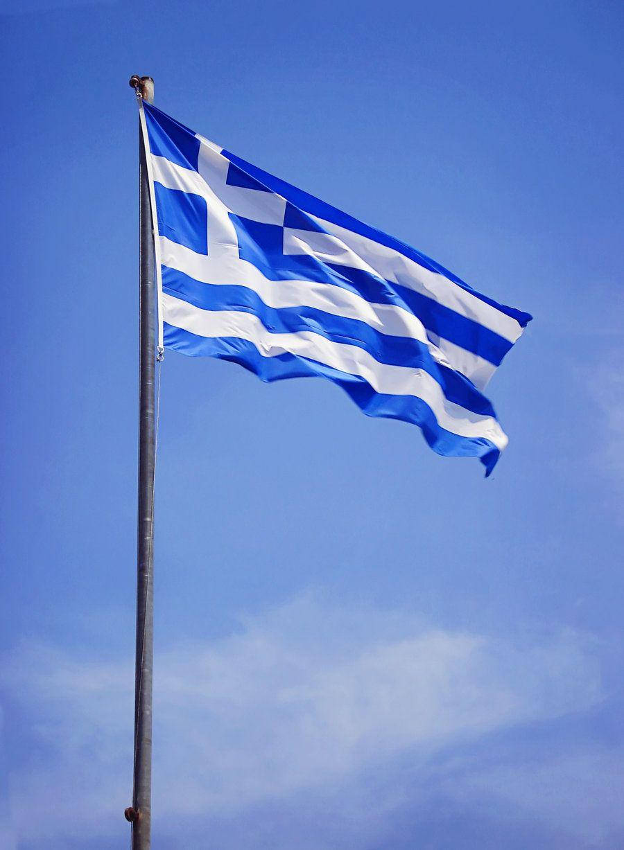 Greek Flag Portrait Background