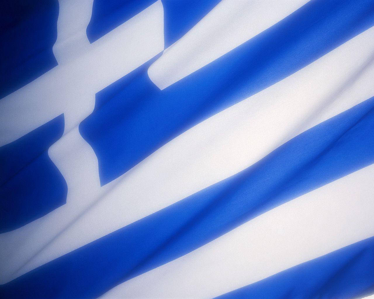 Greek Flag Textile Background