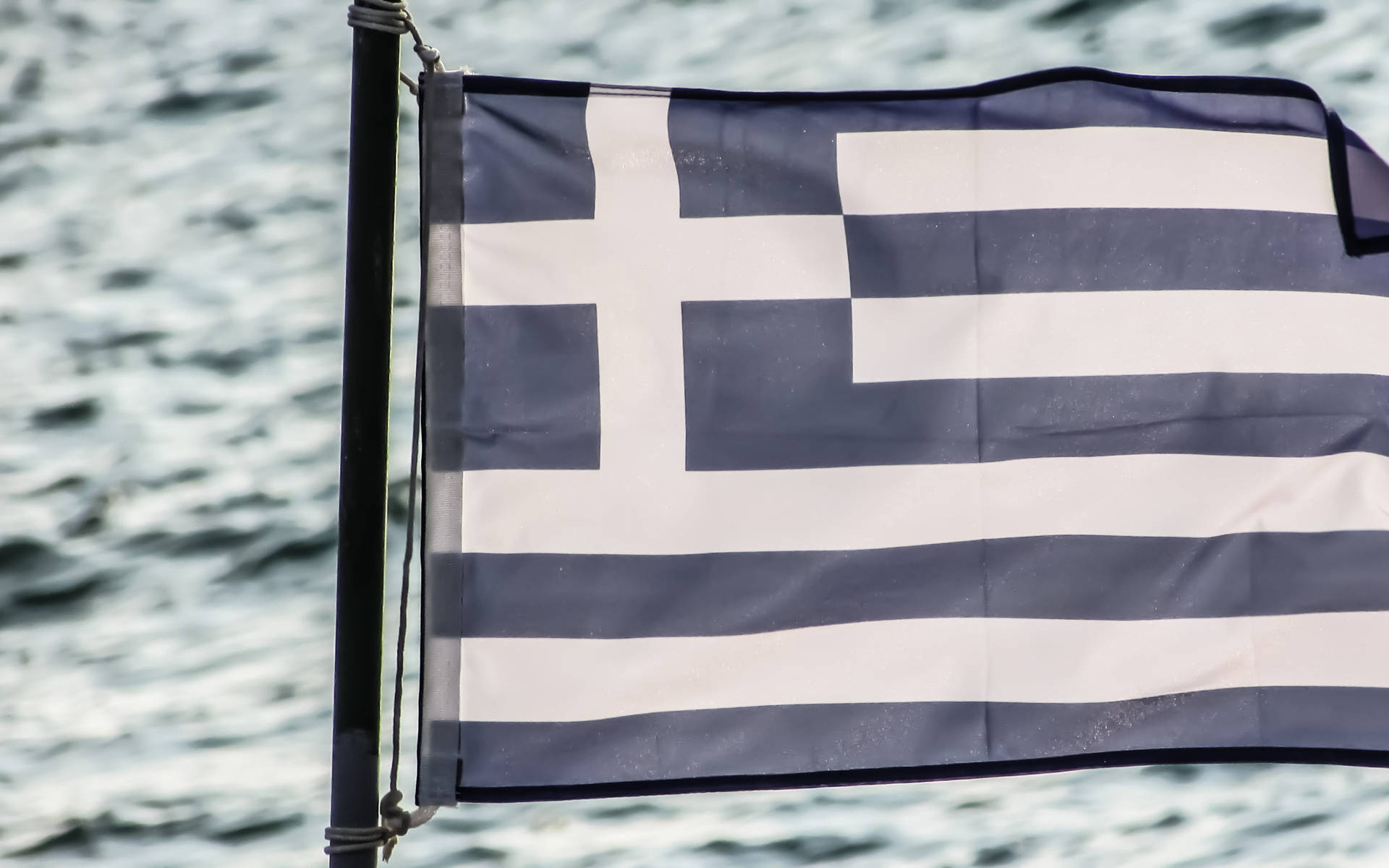 Greek Flag With Filter Background