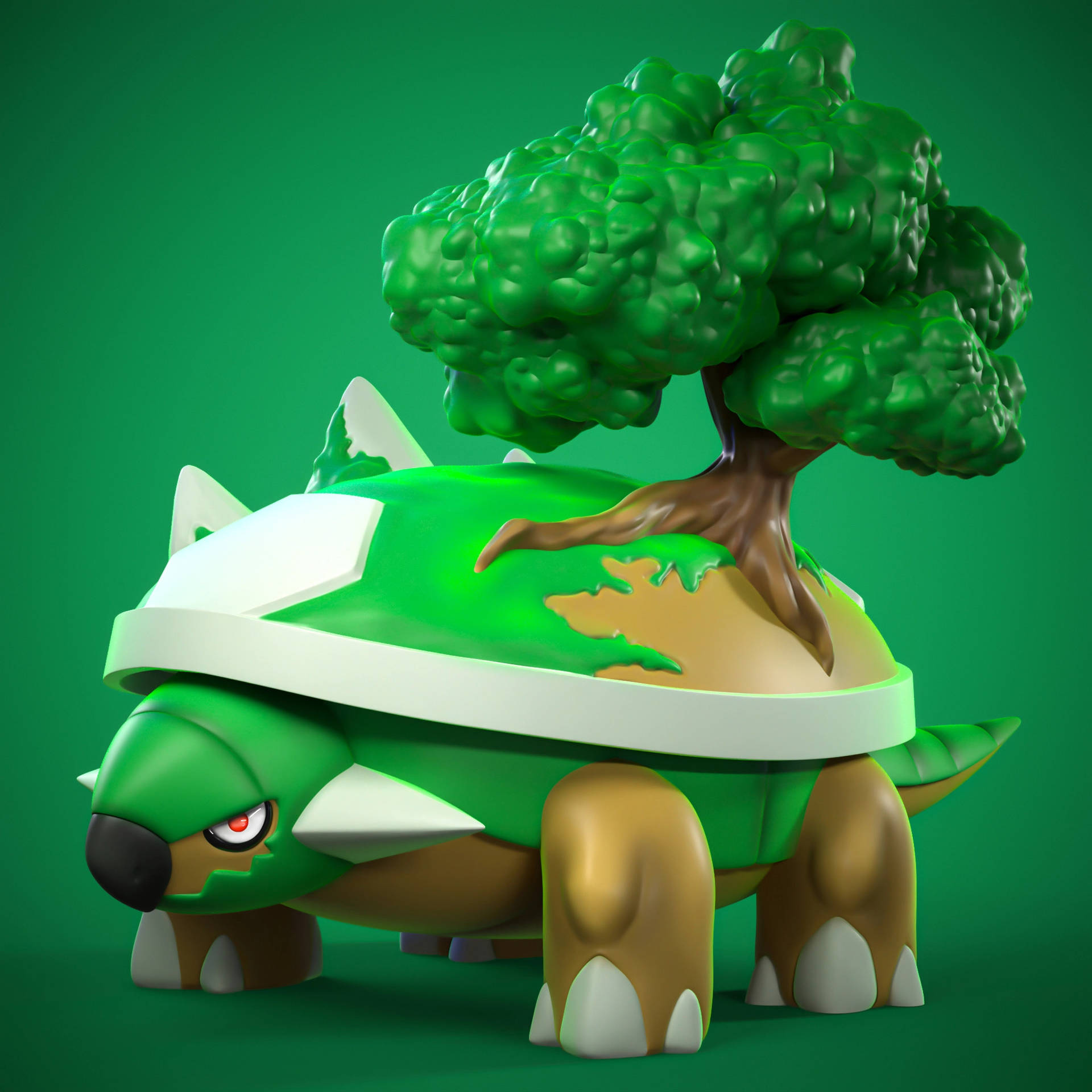 Green 3d Torterra