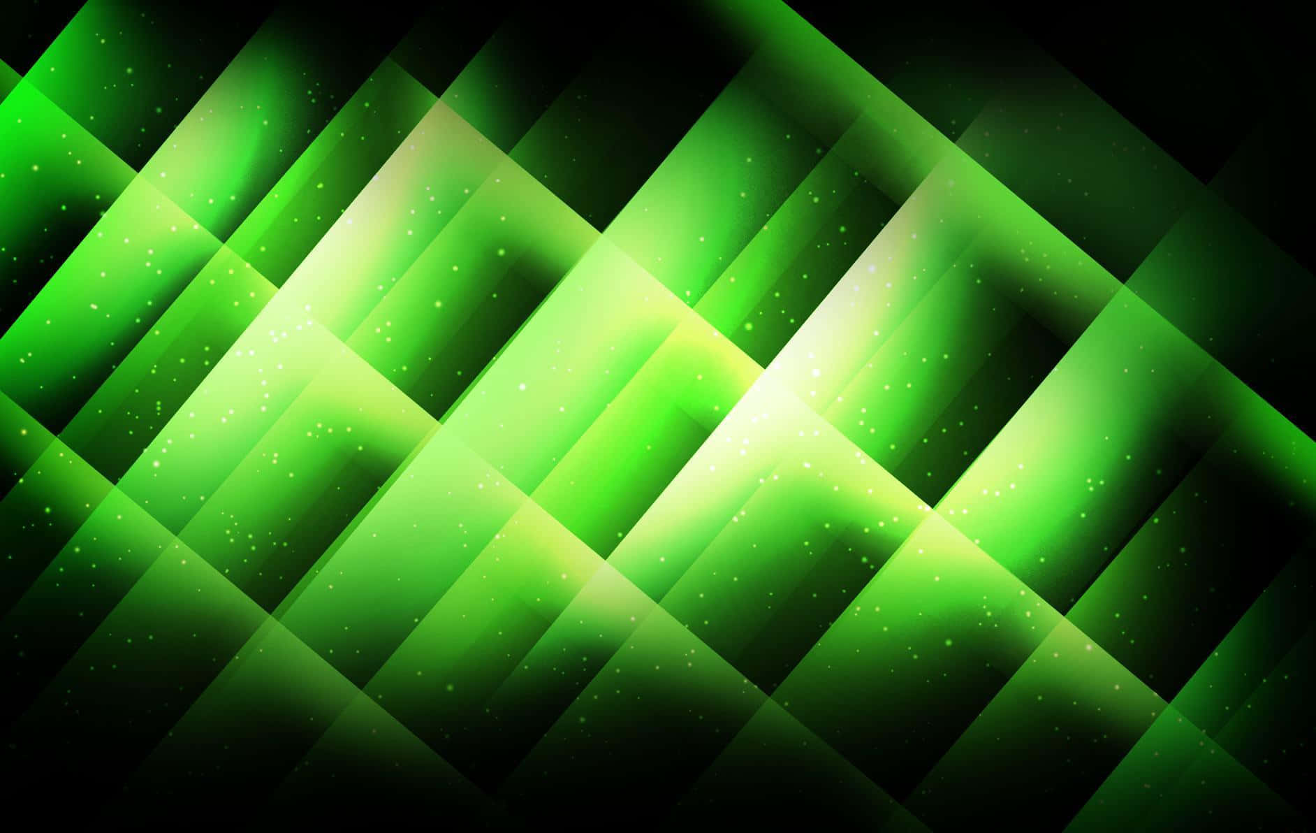 Green Abstract Background With Lights Background