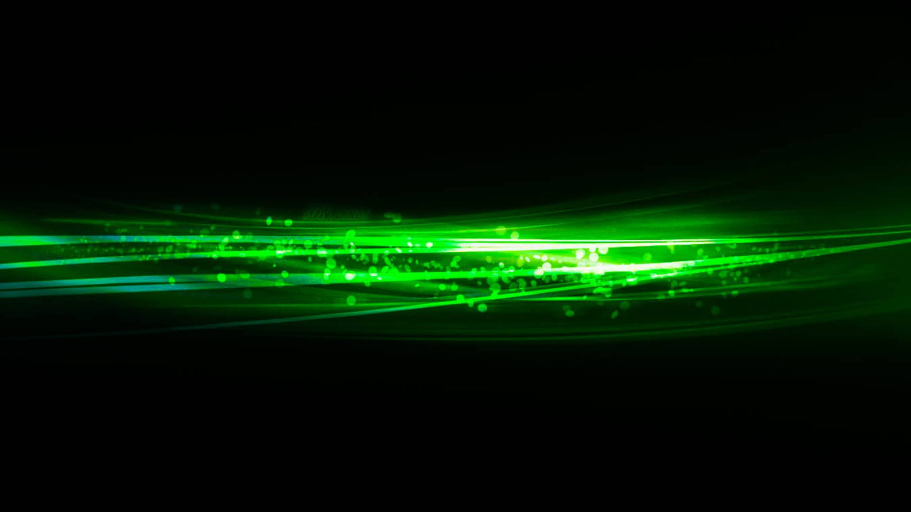 Green Abstract Led 4k Background