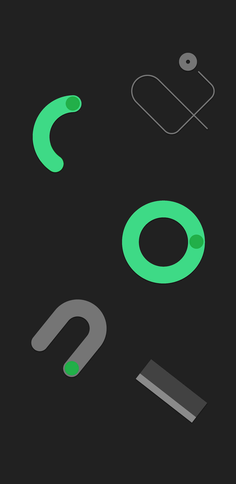 Green Abstract Shapes Google Pixel 4a Background