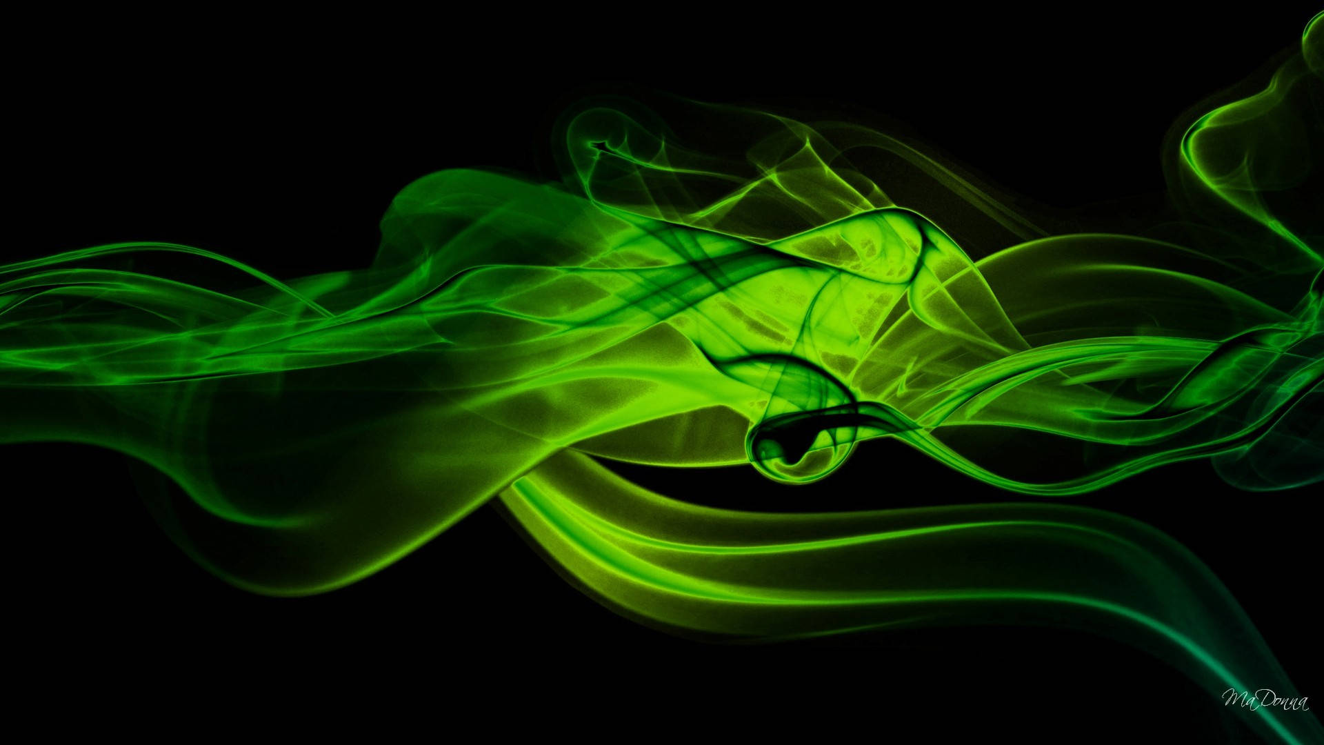 Green Abstract Smoke Hd Background