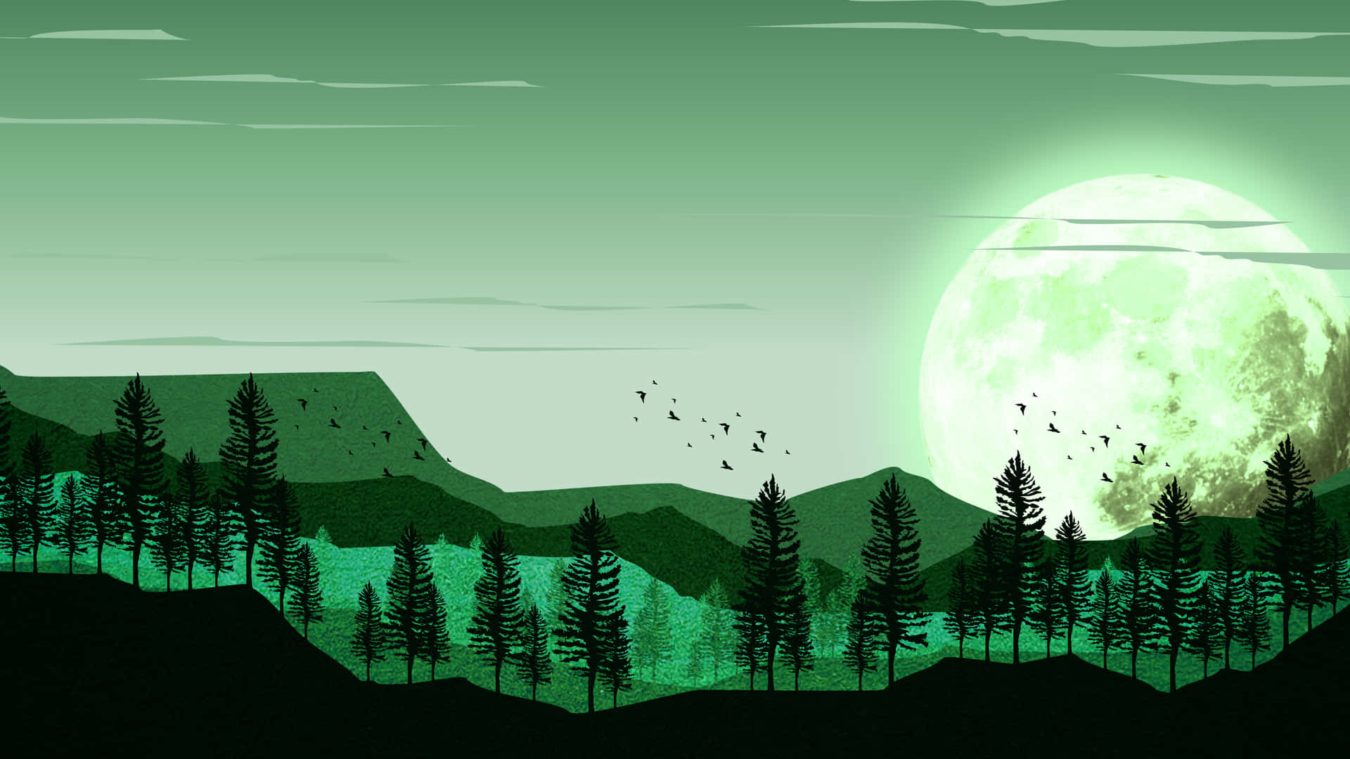 Green Aesthetic 5k Desktop Background