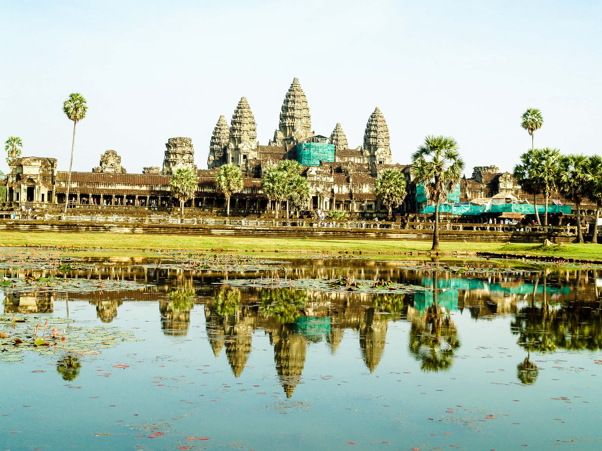 Green Aesthetic Angkor Thom Reflection