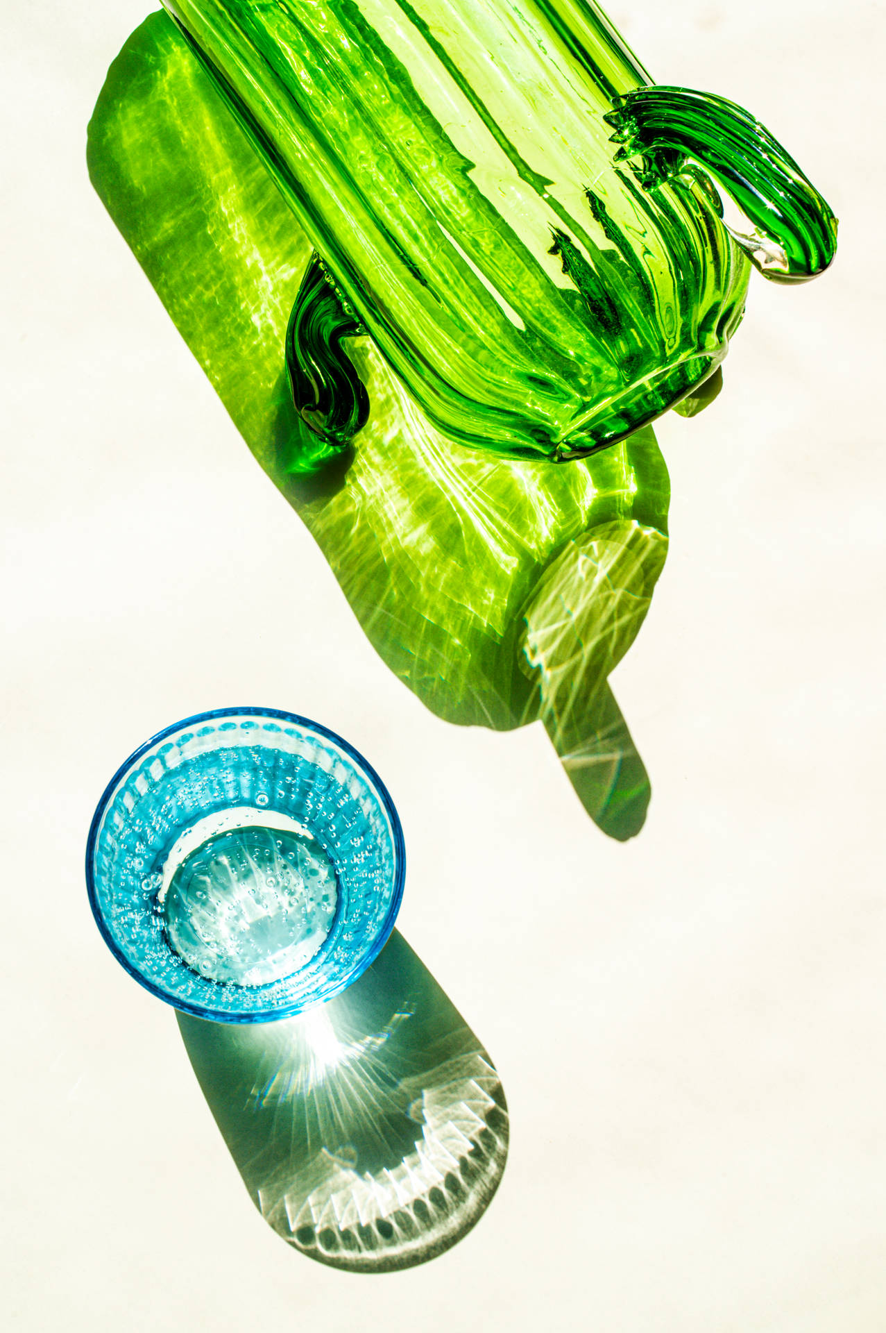 Green Aesthetic Glass Jar Background