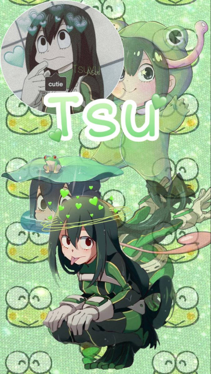 Green Aesthetic My Hero Academia Cute Tsuyu Background