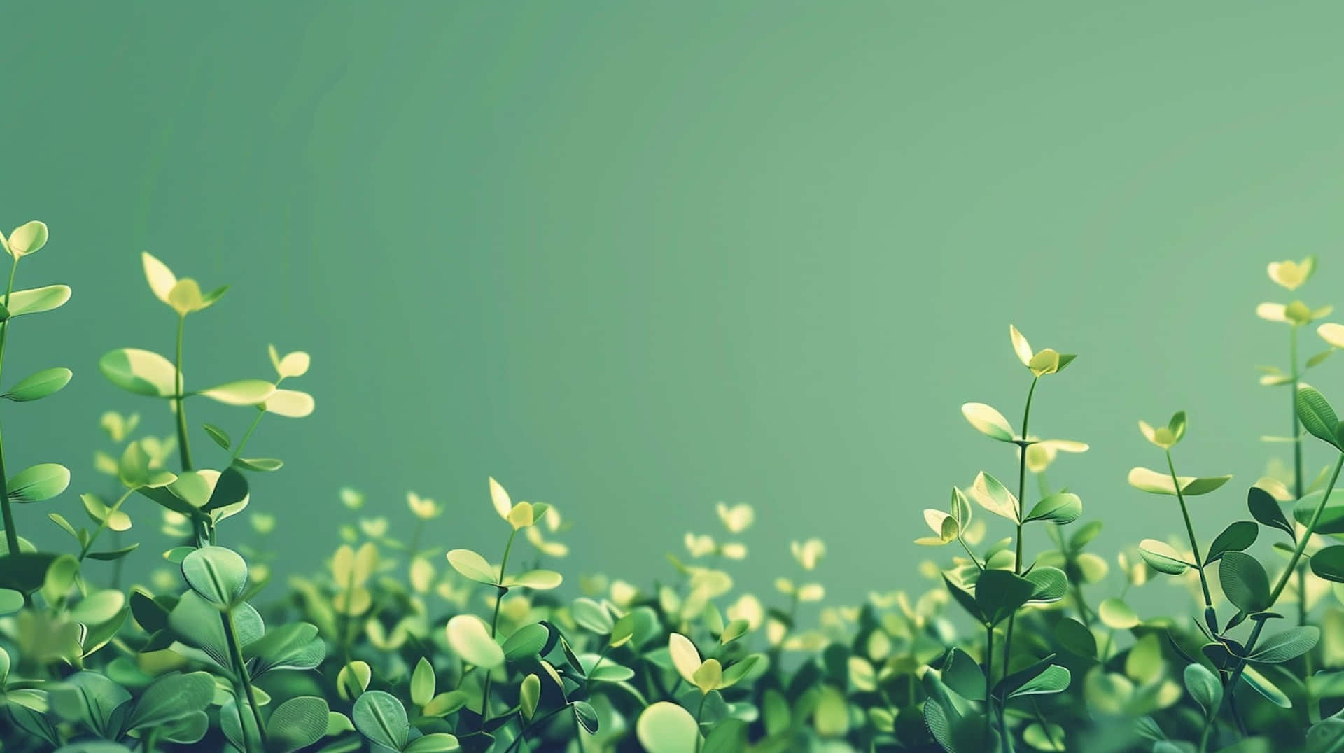 Green Aesthetic Plant Growth Background