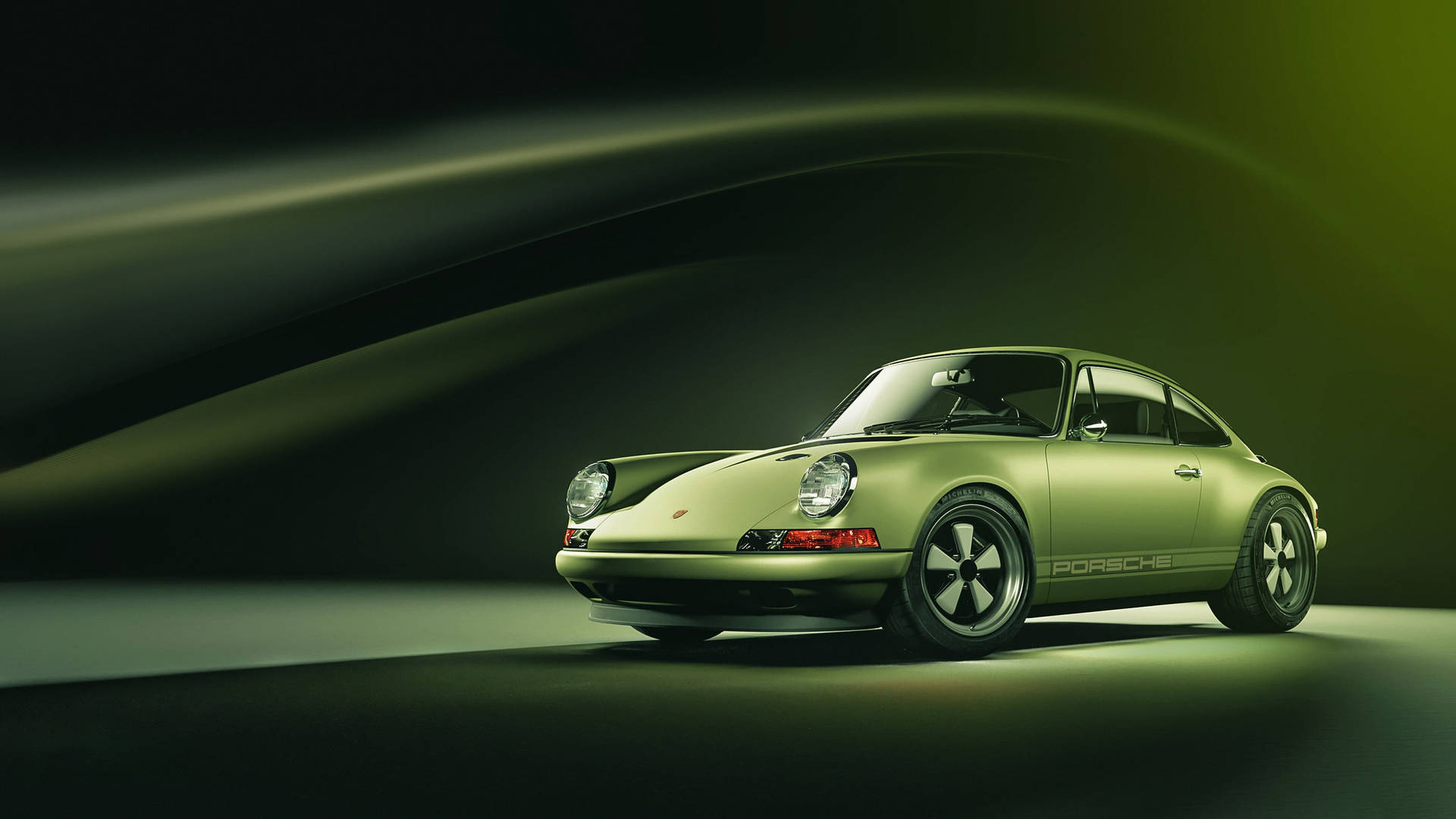 Green Aesthetic Singer Porsche Background
