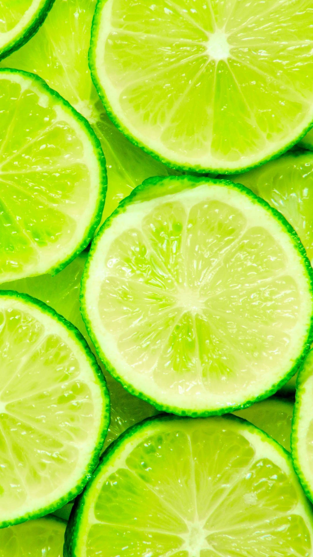 Green Aesthetic Tumblr Lime Slices Background