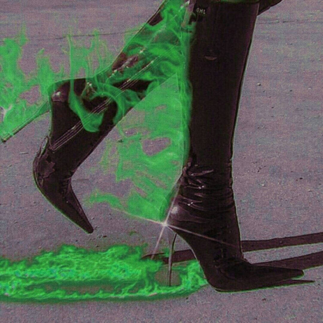 Green Aesthetic Tumblr Smoking Boots Background