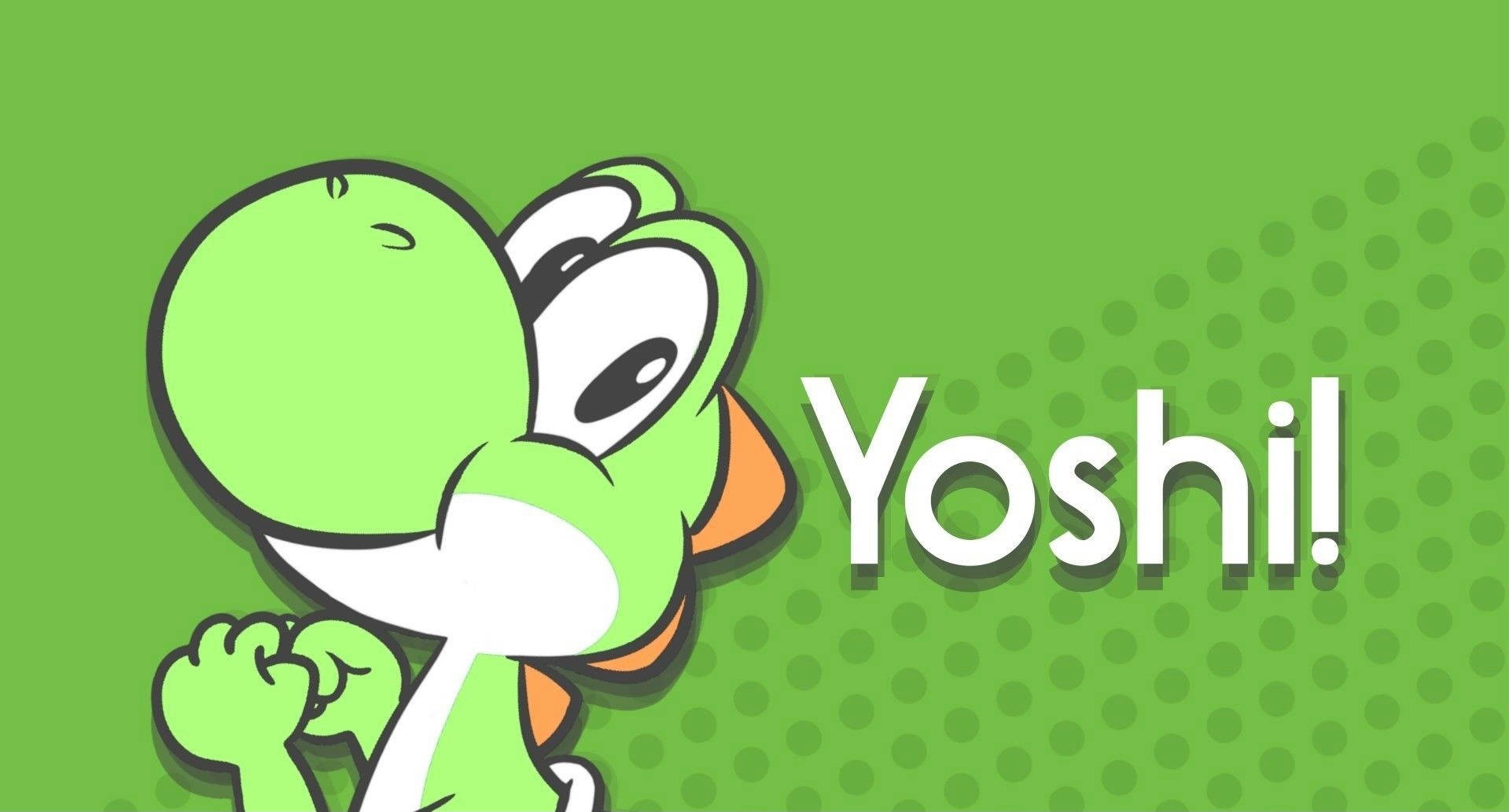 Green Aesthetic Yoshi Nintendo Characters Background