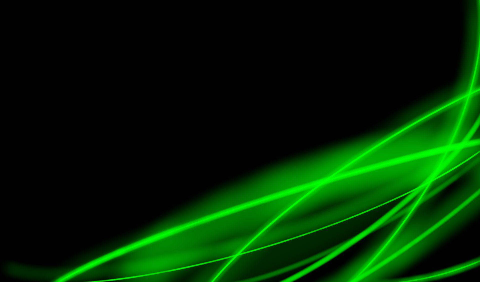 Green And Black Dark Neon Lights Background