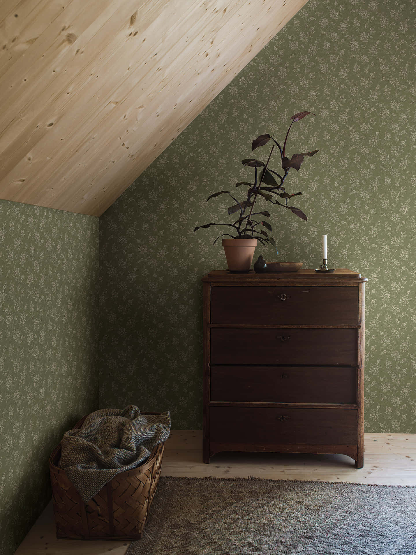 Green And Brown Interior Room Color Scheme