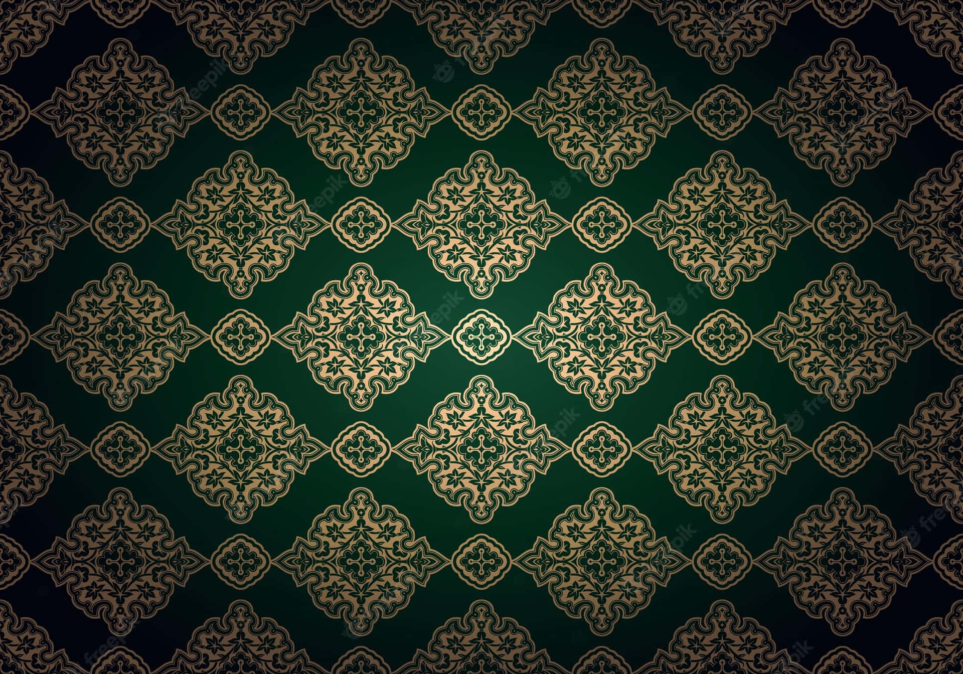 Green And Brown Wall Art Pattern Interior Background