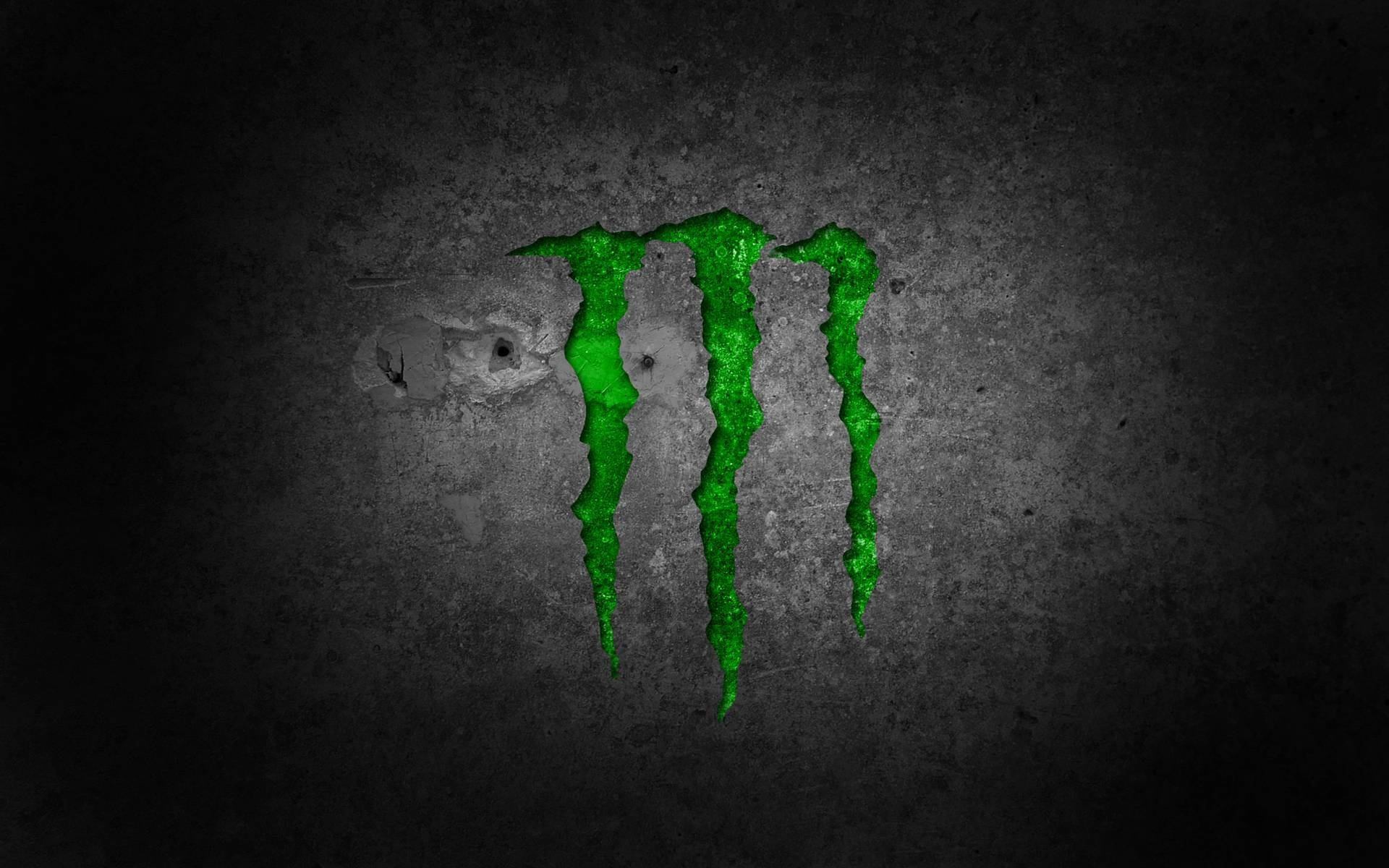 Green And Grey Monster Energy Logo Background