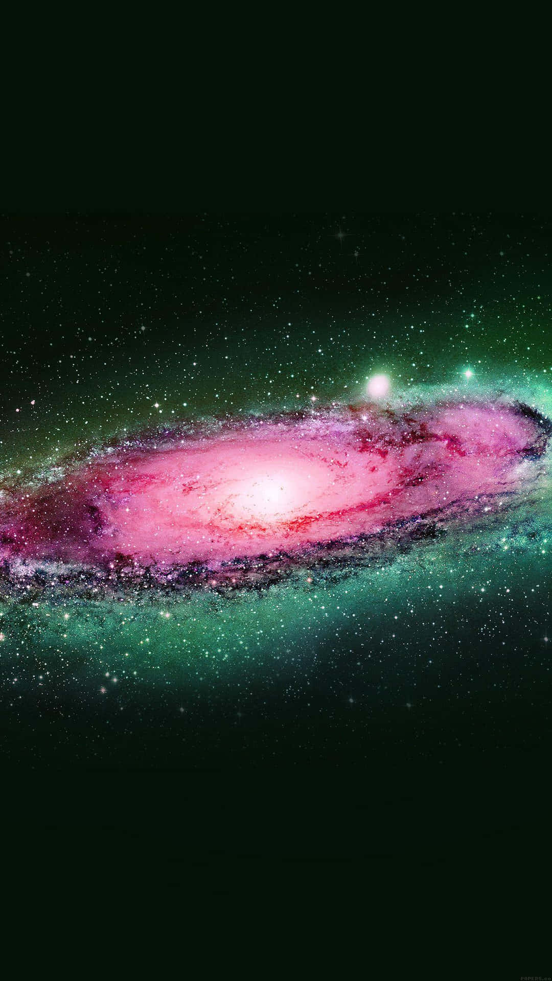 Green And Pink Galaxy Background