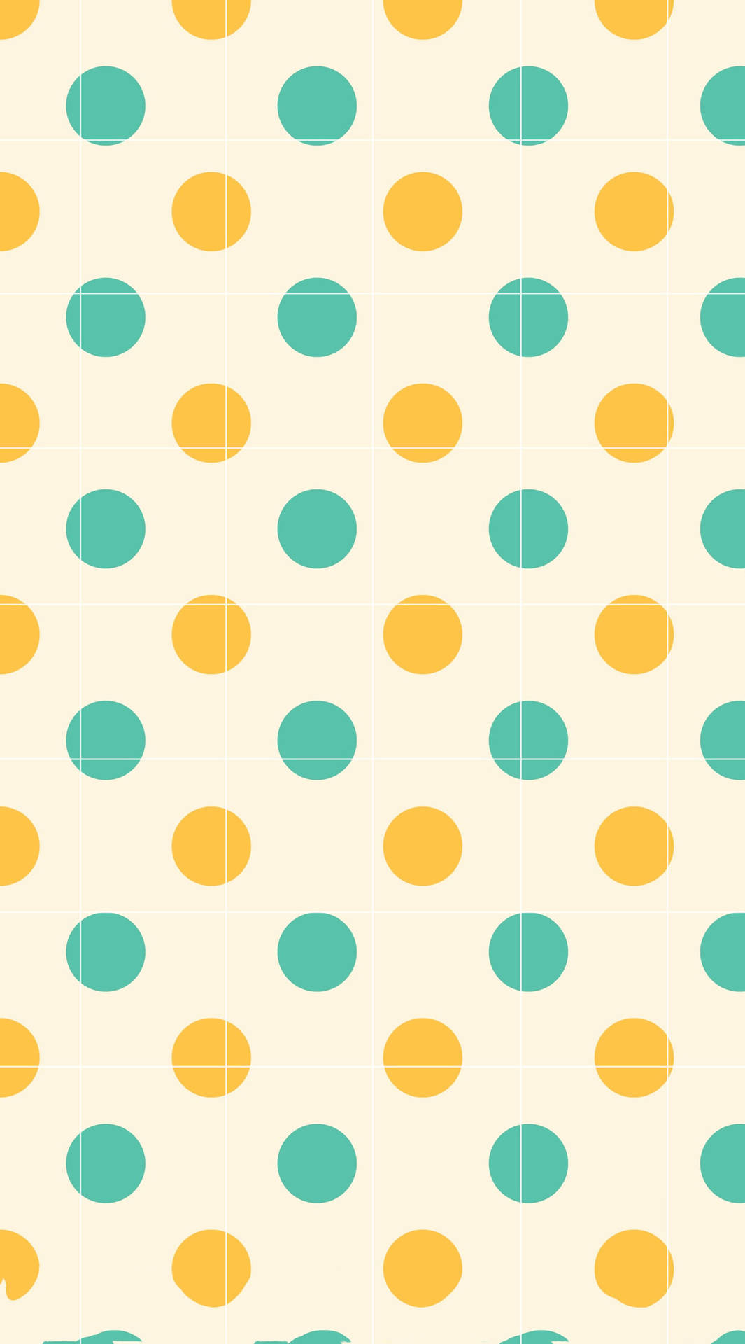 Green And Yellow Polka Dots Background