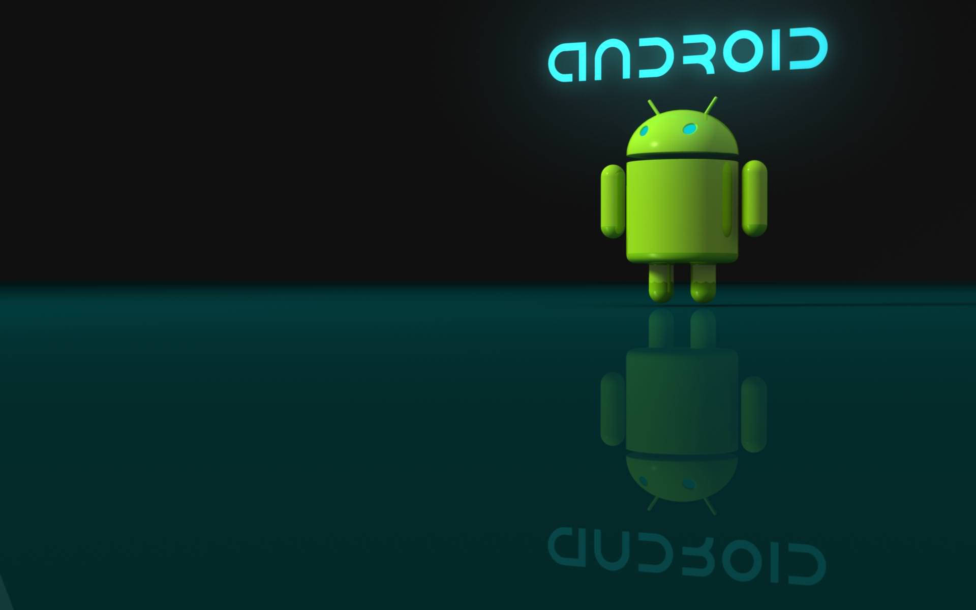 Green Android Robot Background