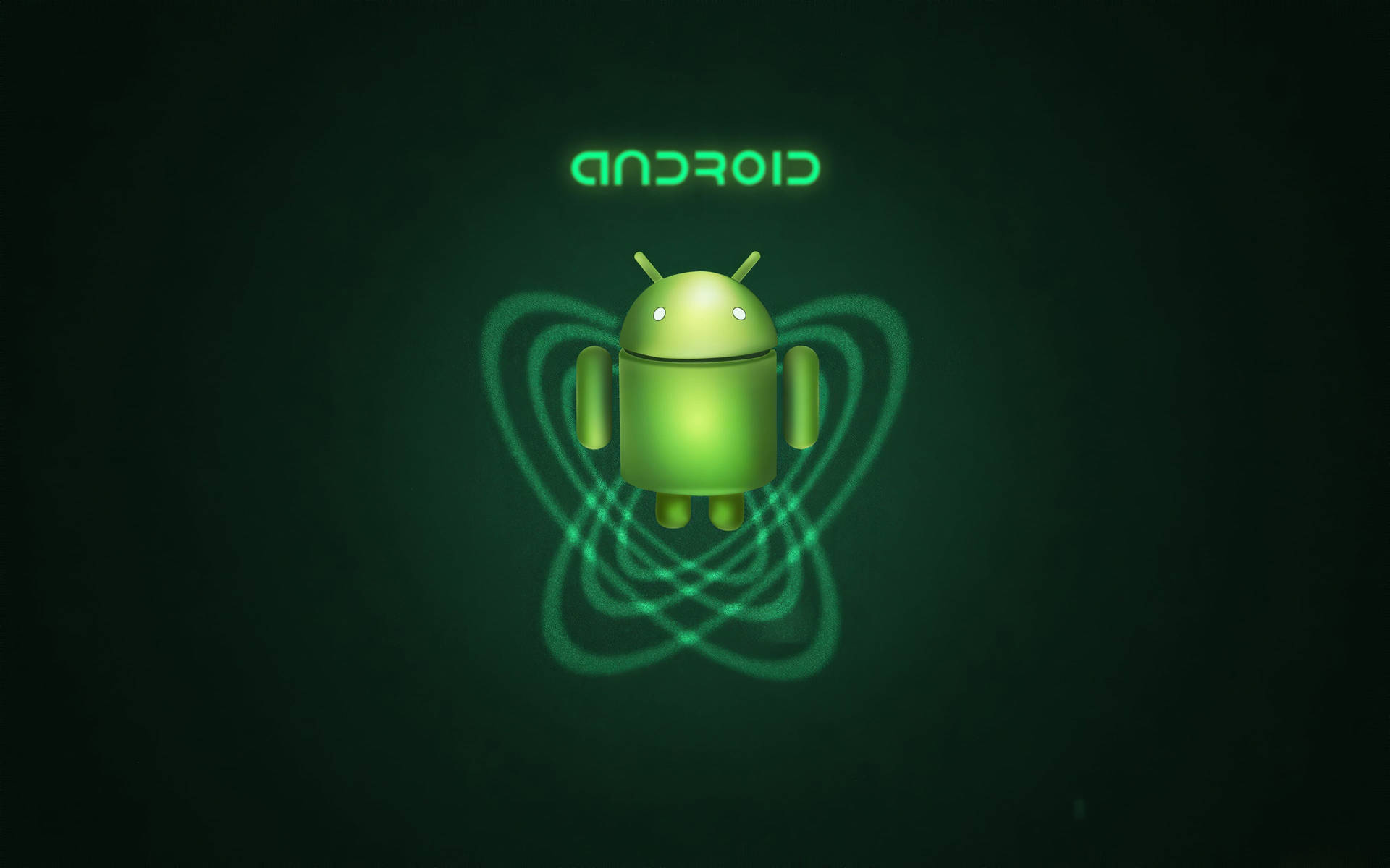 Green Android Spiral Desktop Background