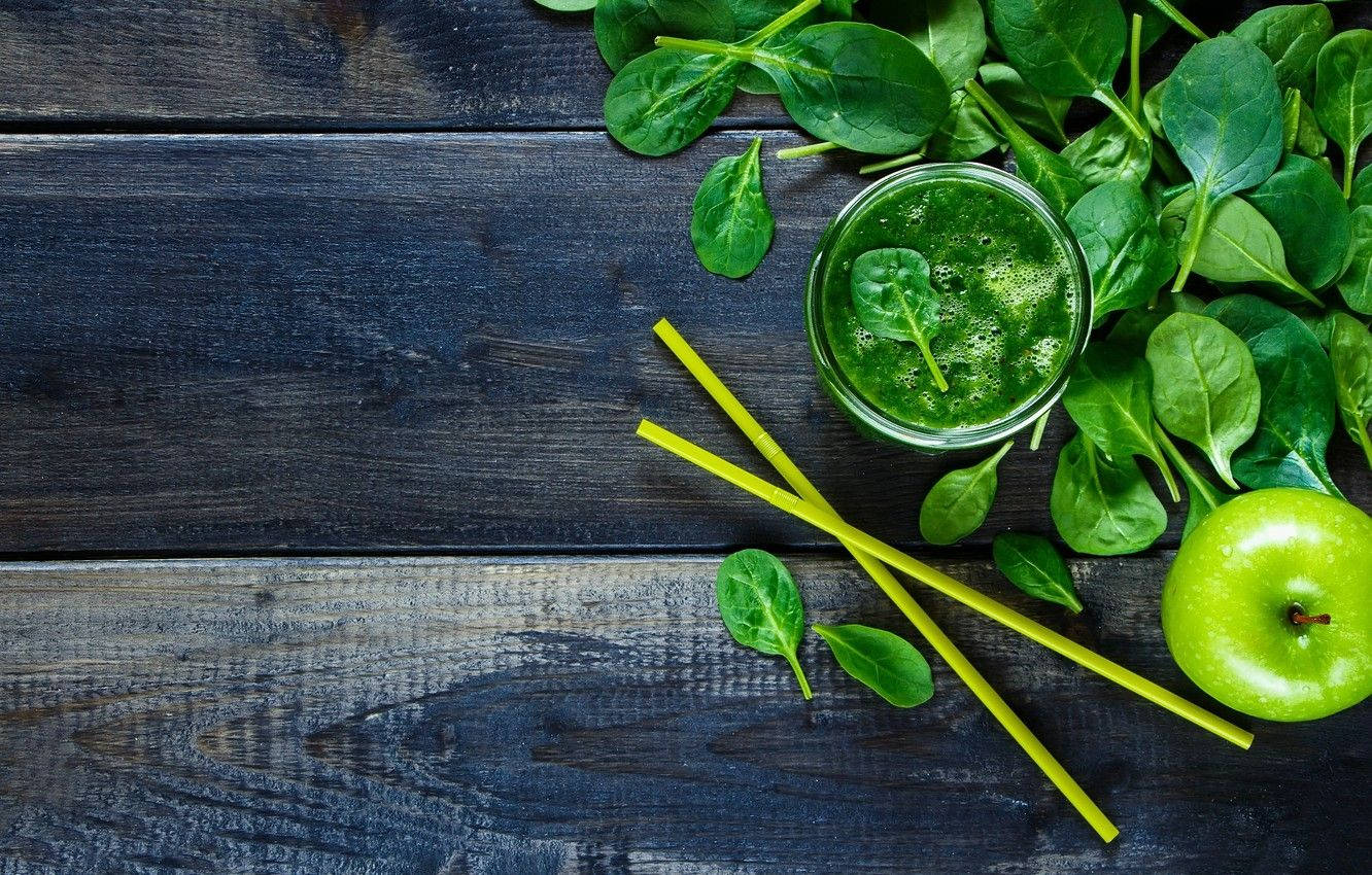 Green Apple Mint Shake Background