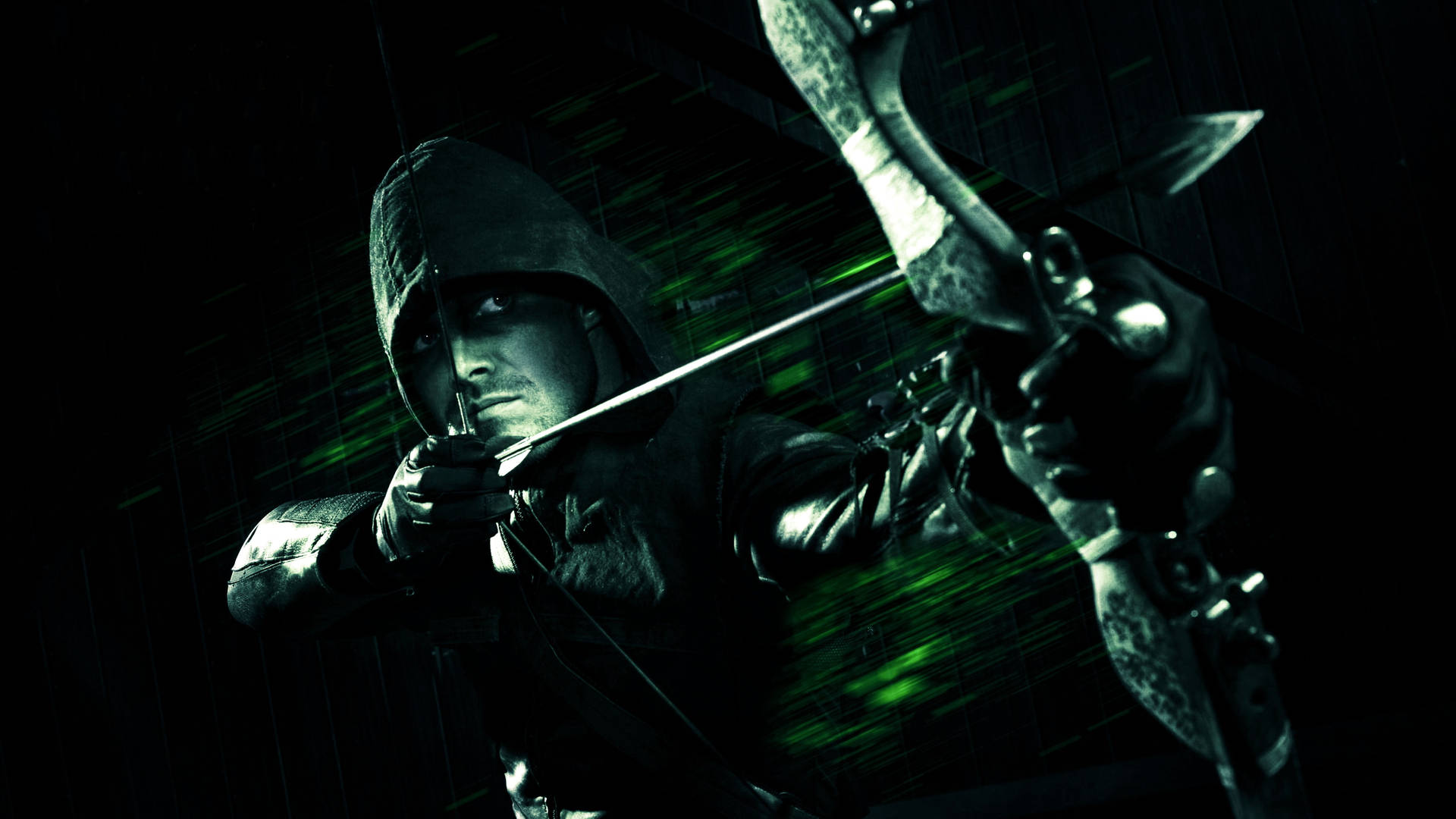 Green Arrow Dc Comics Dark 4k Background