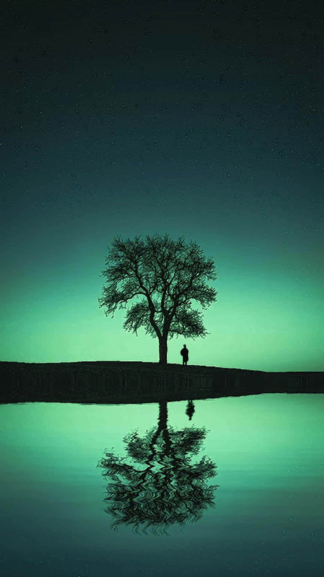 Green Atmosphere Phone Background