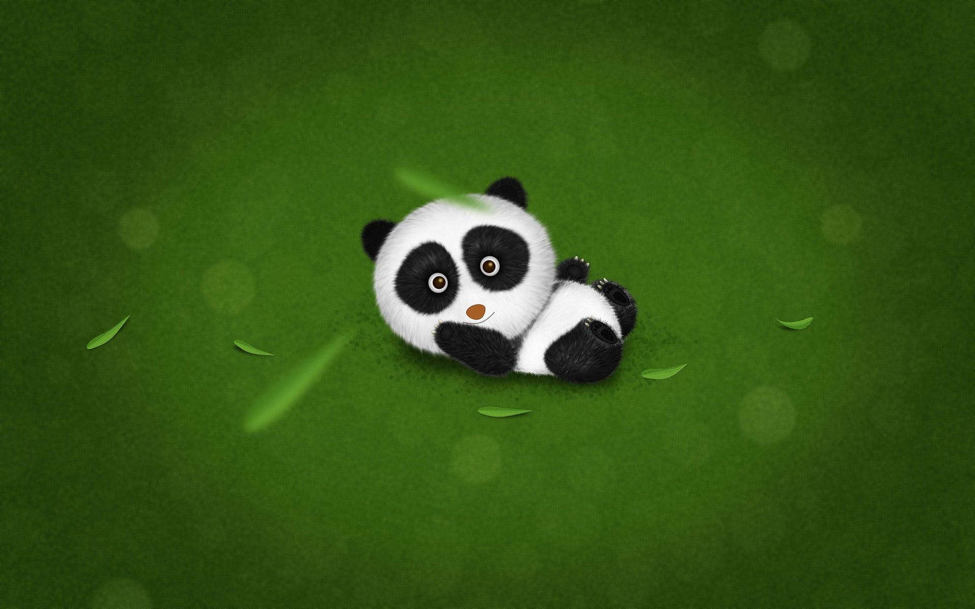 Green Baby Panda Tumblr Desktop Background