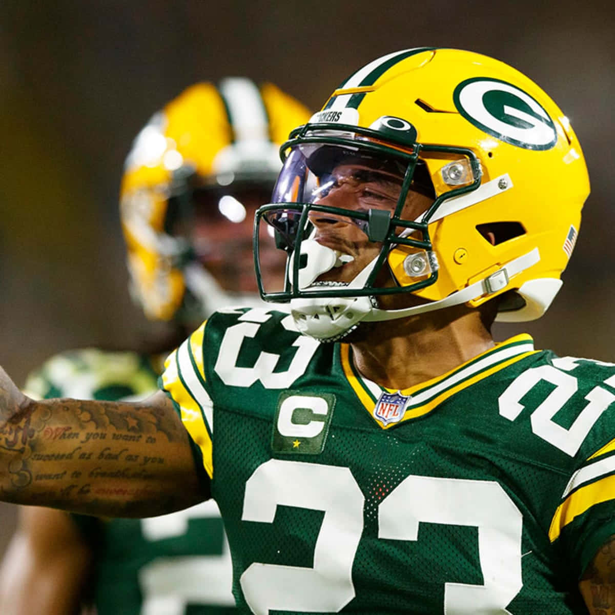 Green Bay Cornerback Captain Jaire Alexander Background