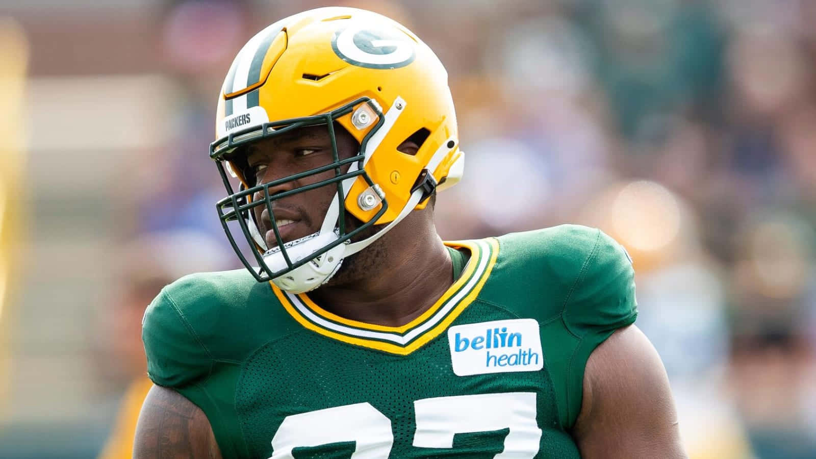 Green Bay Packers Kenny Clark Headshot Background