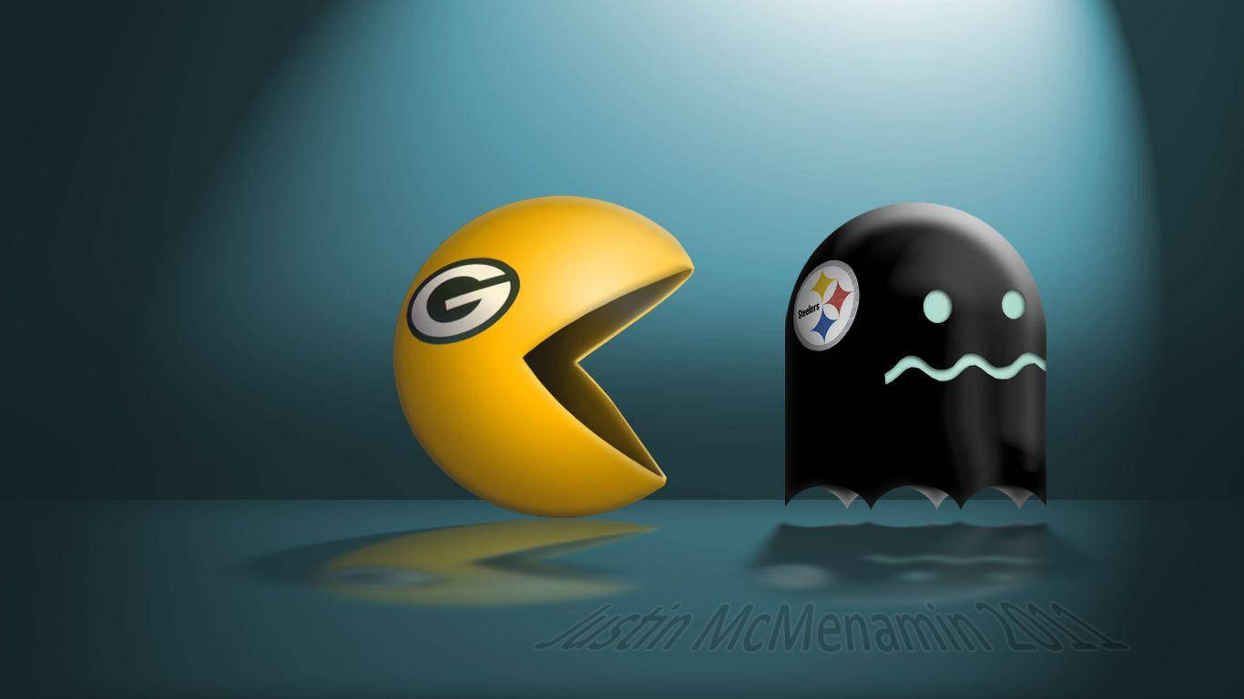 Green Bay Packers Pacman Illustration