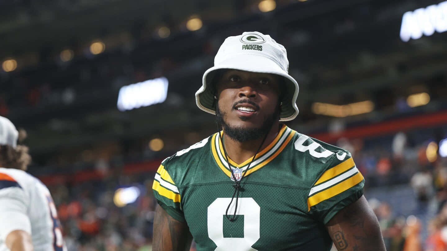 Green Bay Packers Player Wearing Number8 Jersey