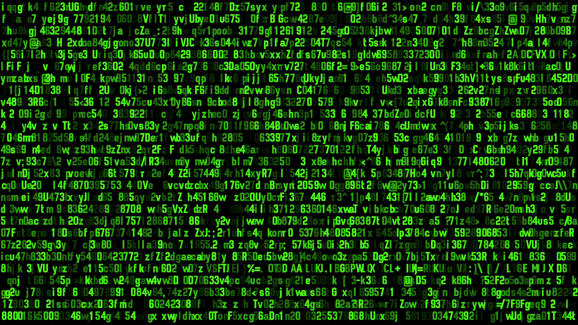 Green Binary Code 4k