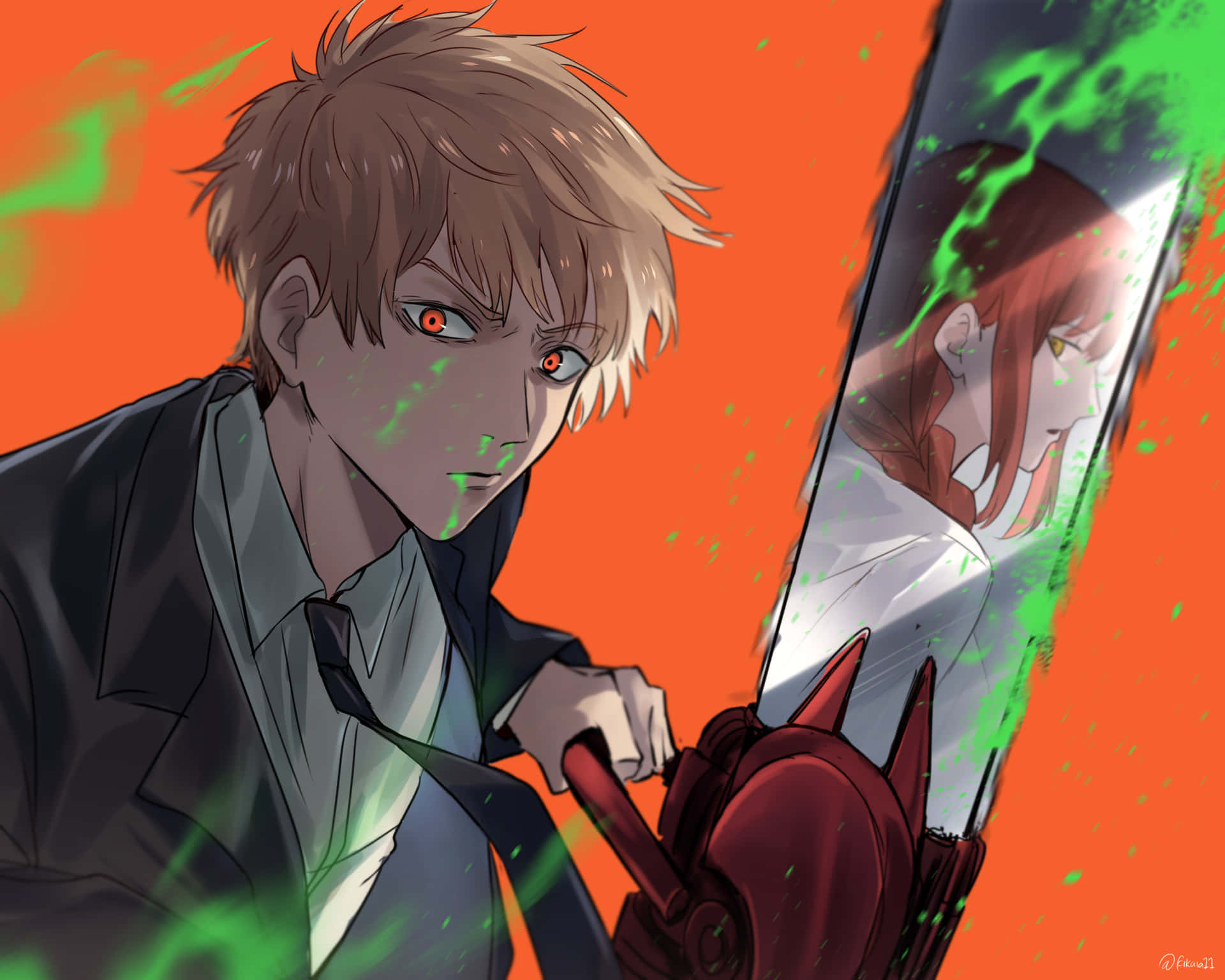 Green Blood Chainsaw Man Pfp