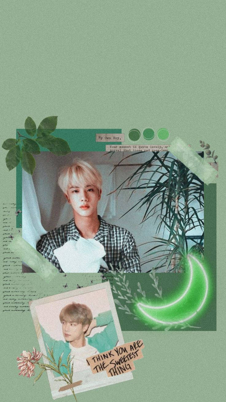 Green Bts Aesthetic Jin