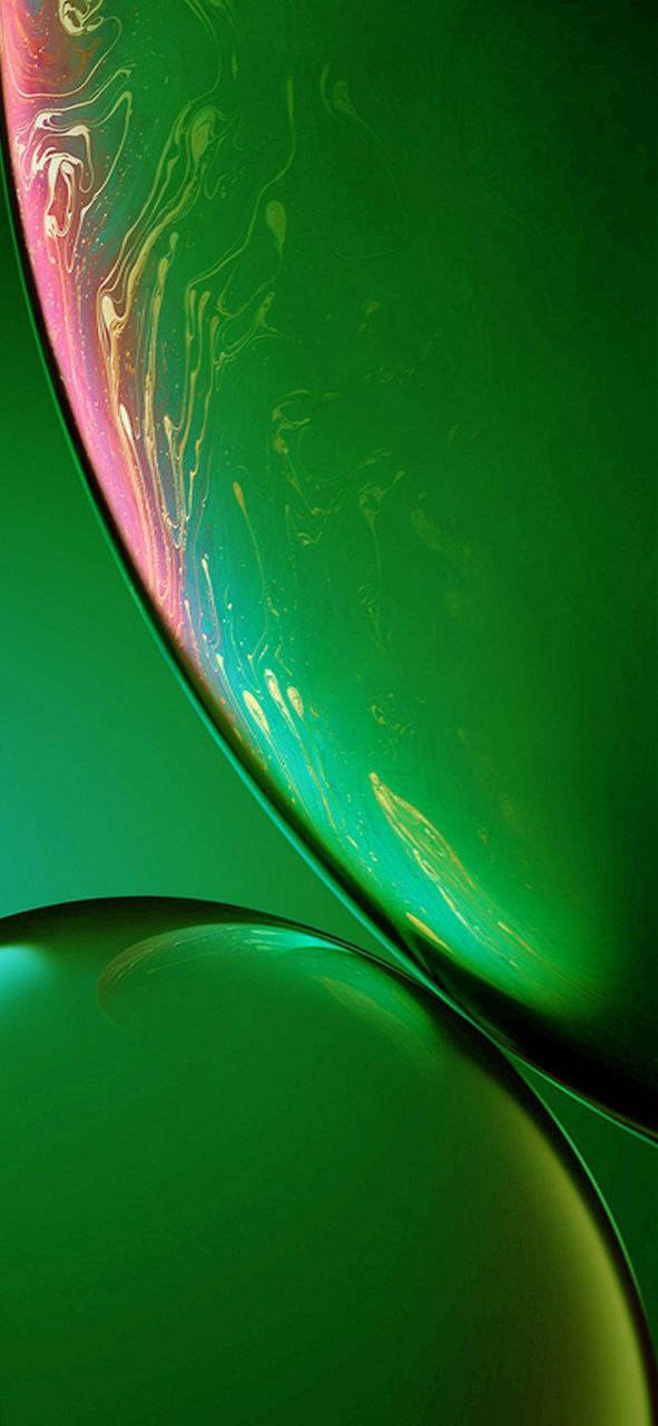 Green Bubble Spheres Original Iphone 7 Background