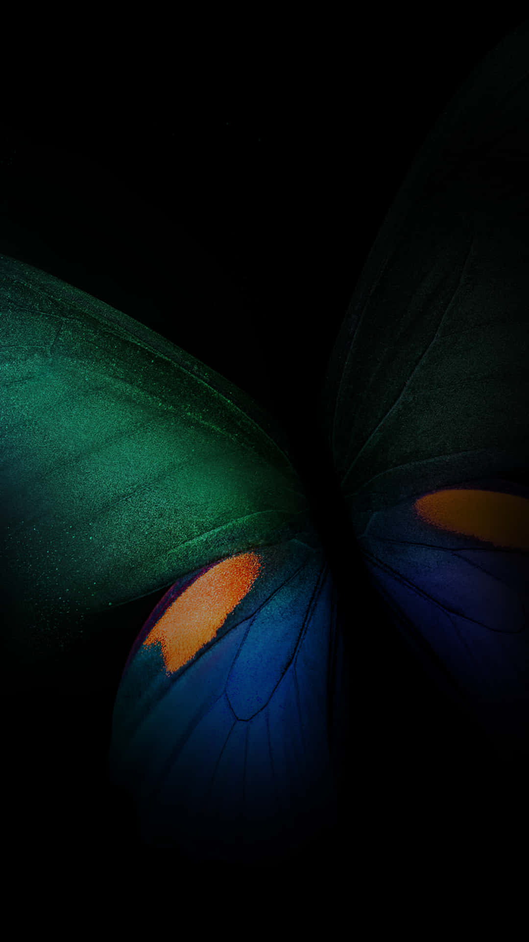 Green Butterfly Black Background Iphone Background