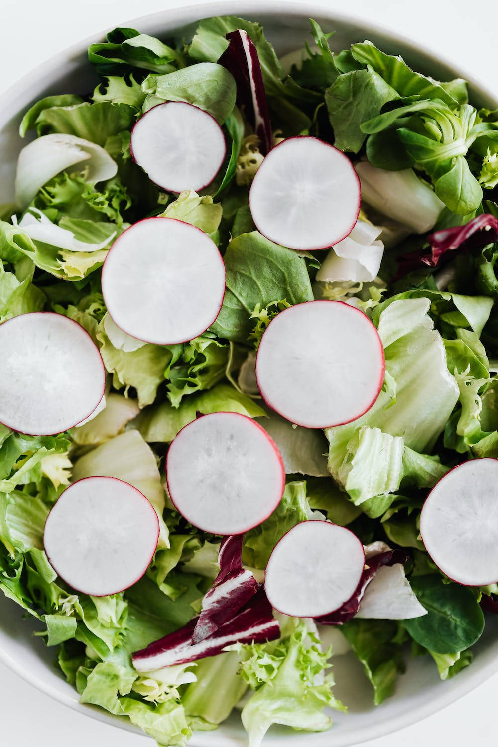 Green Cabbage And Red Radish Background