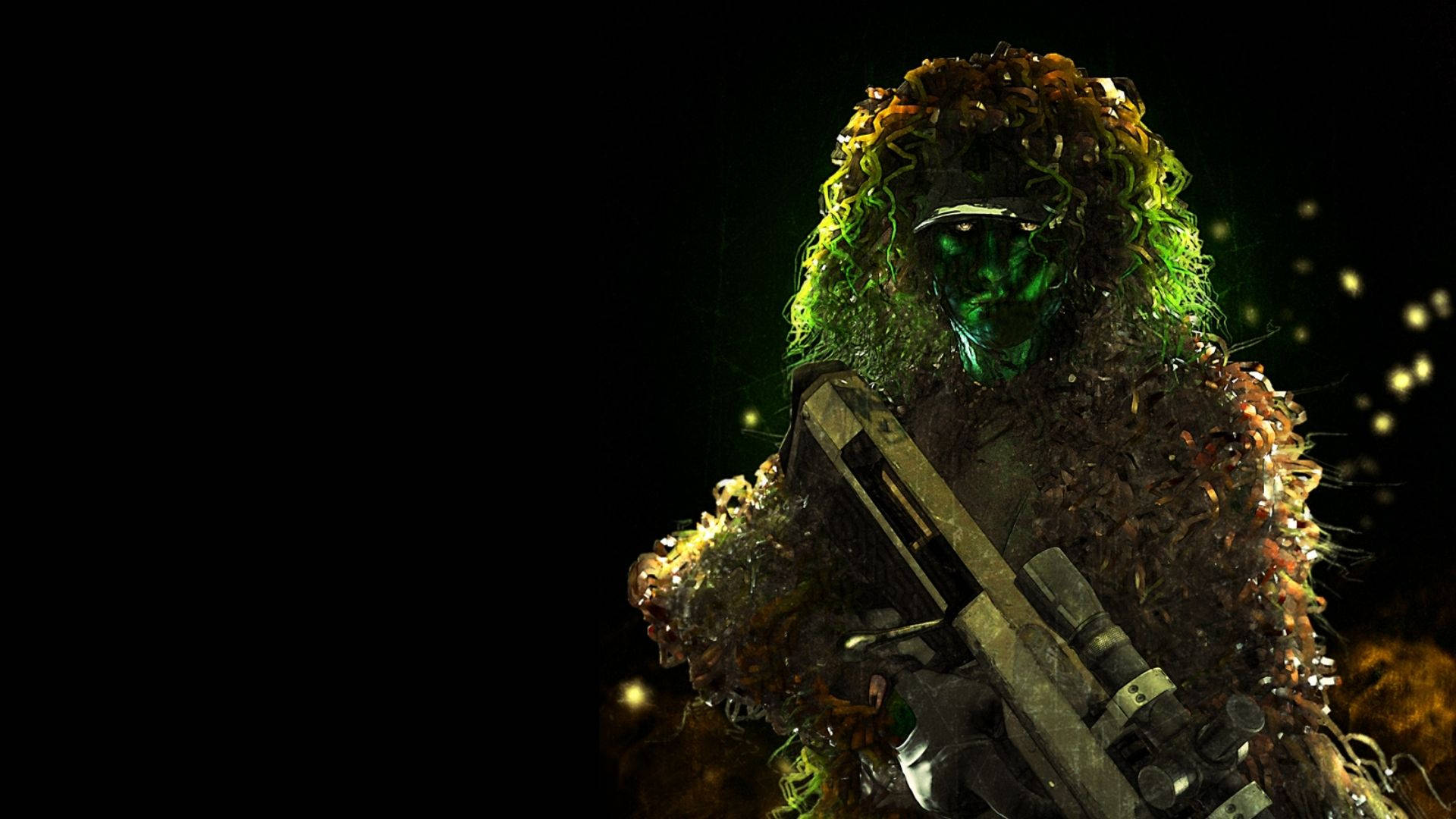 Green Camouflage Sniper Background