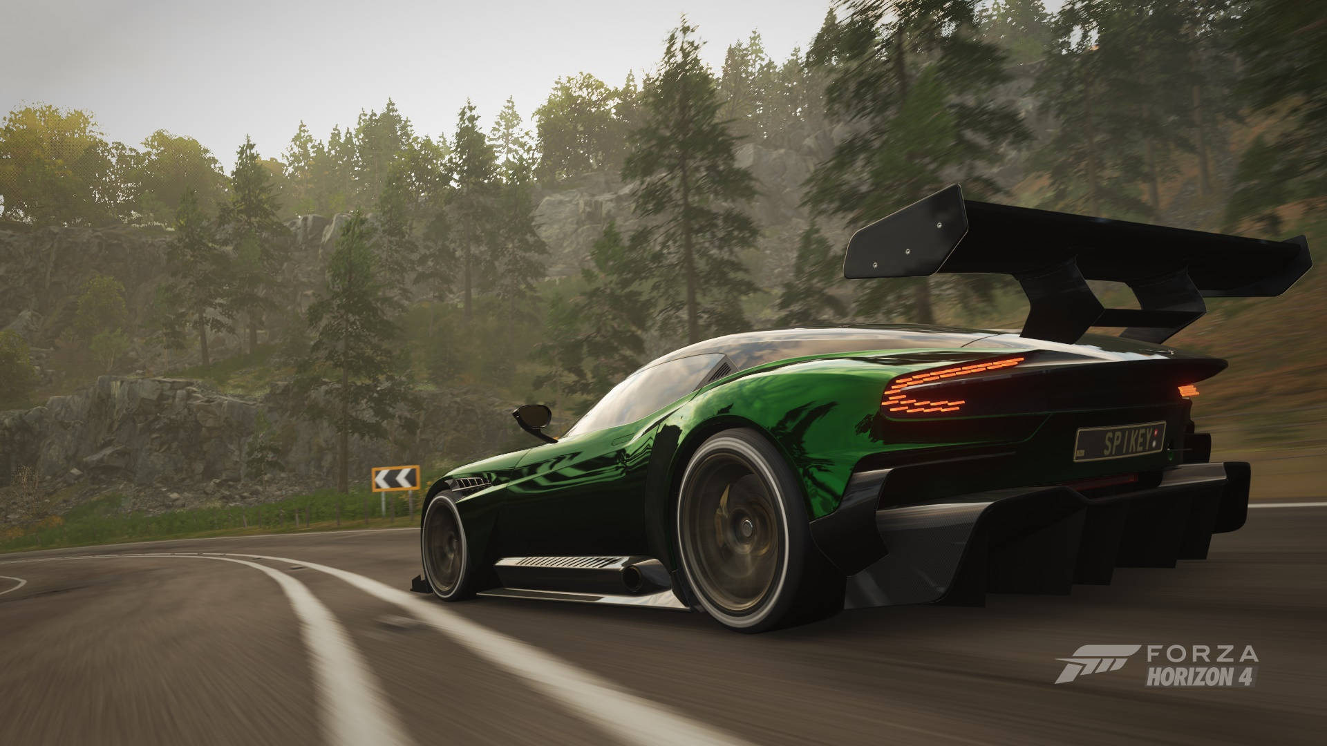 Green Car From Forza Horizon 4 Background