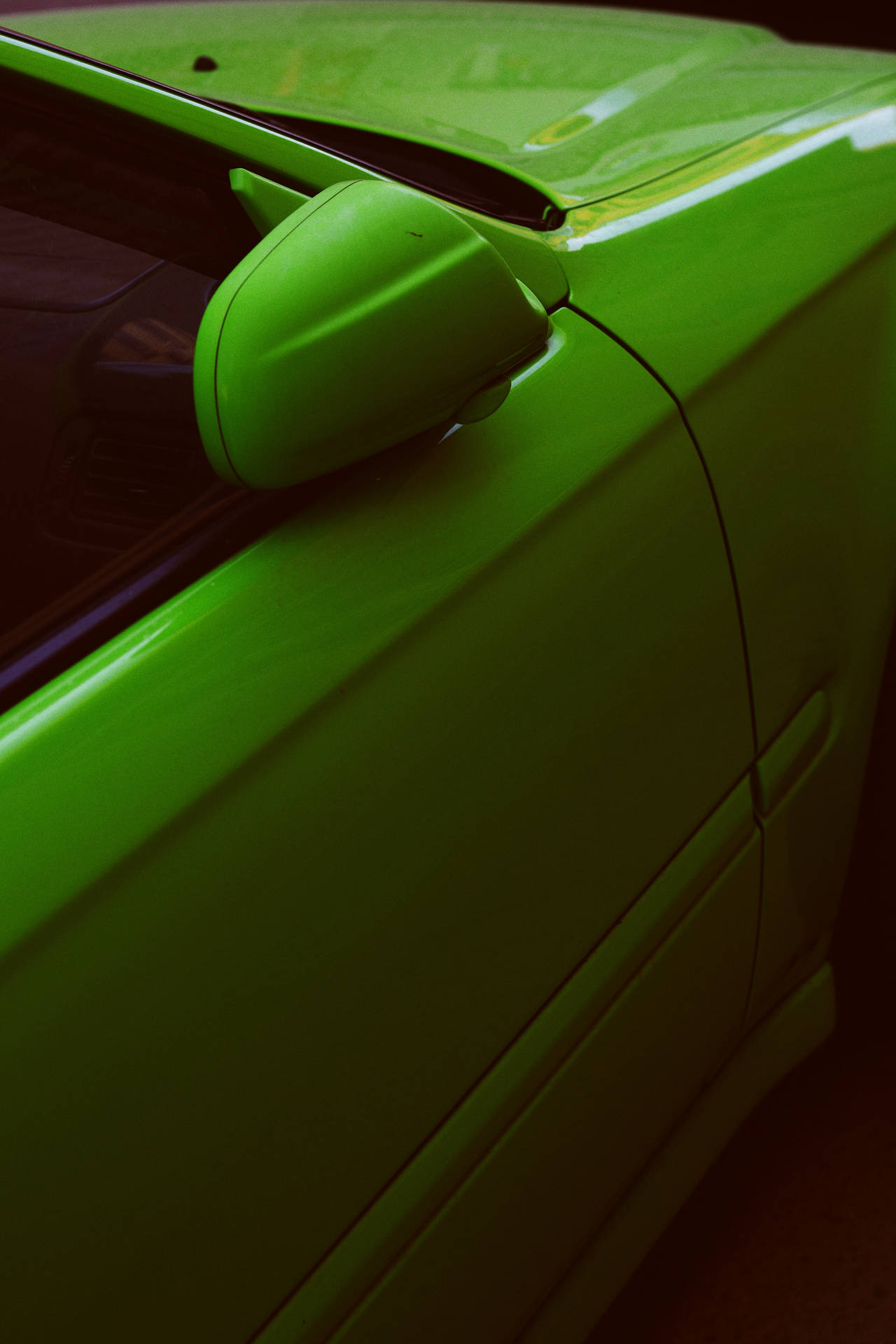 Green Car Phone Background