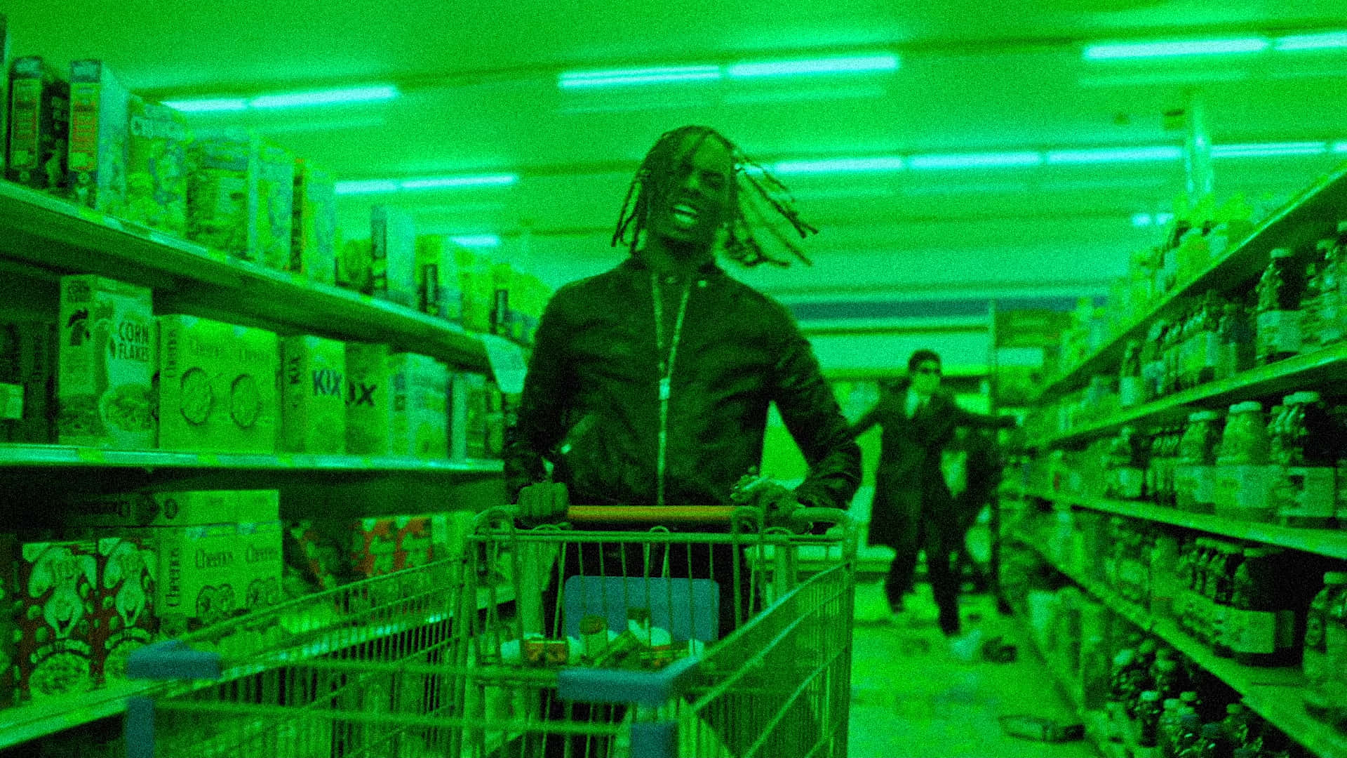 Green Carti Pfp In Grocery Background