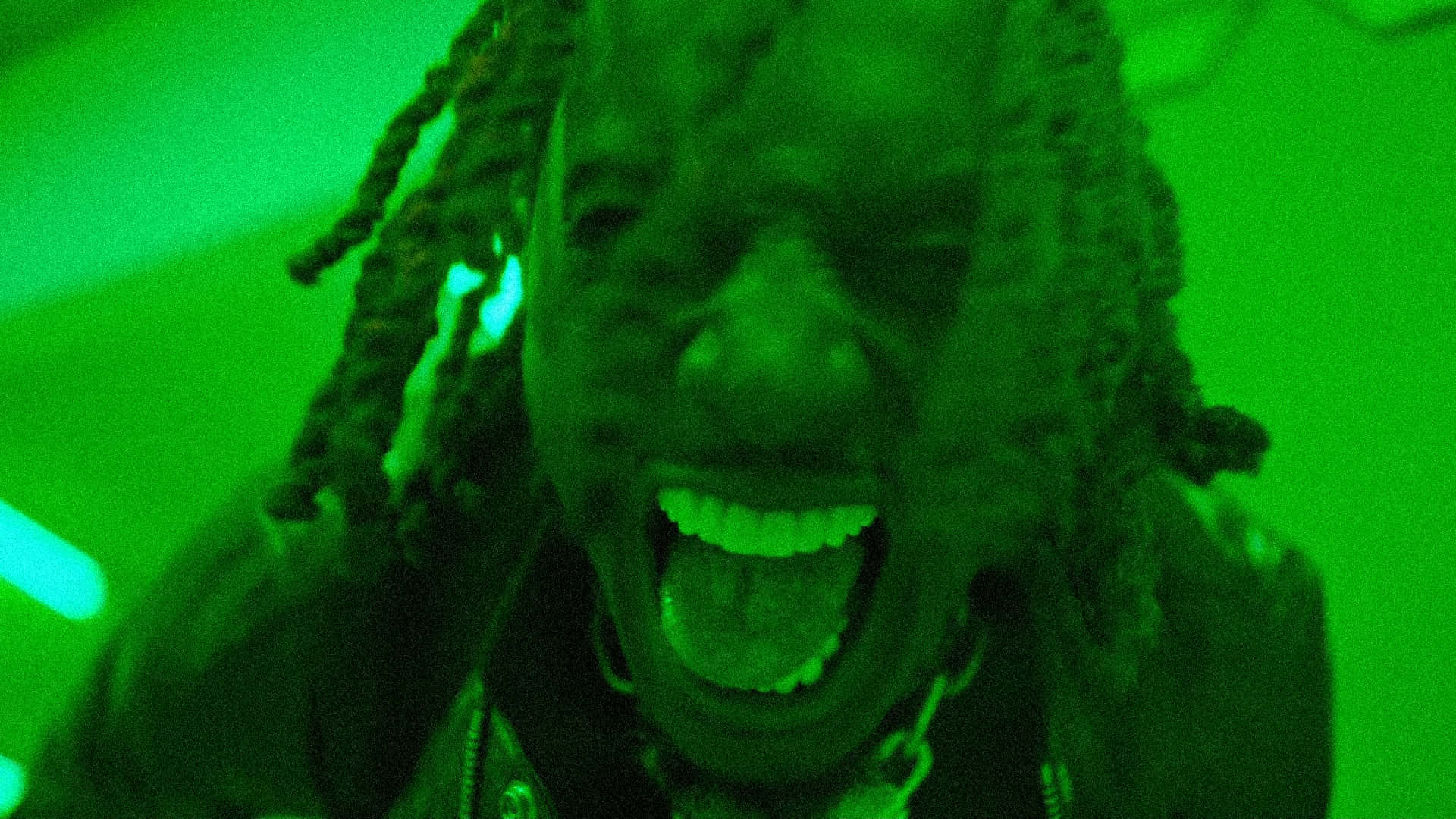 Green Carti Pfp Yelling Background