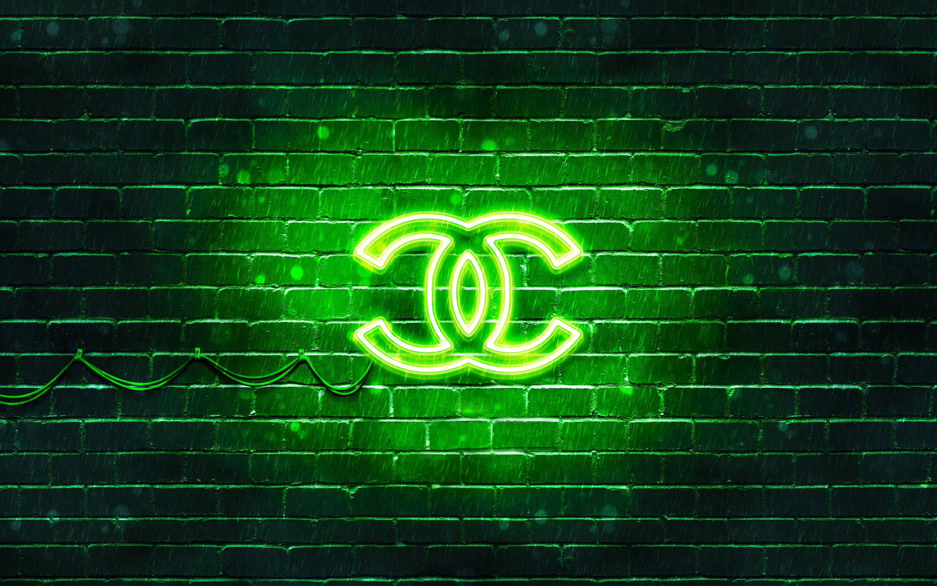 Green Chanel Logo Background